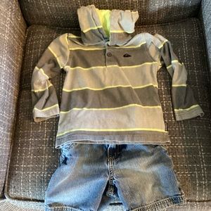 Quiksilver hoodie & Sonoma shorts